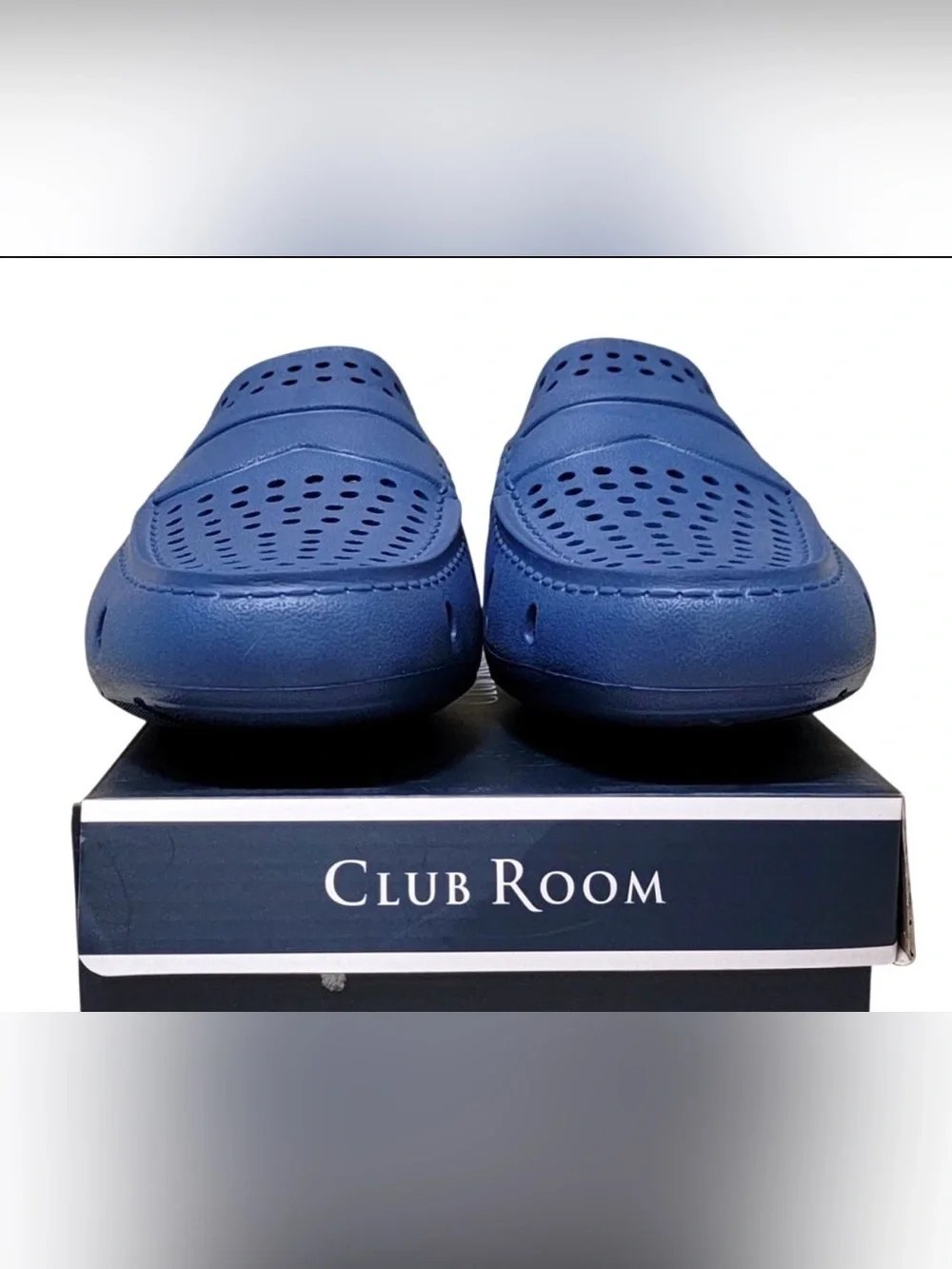 Club Room Men's Blue Perforated Slip-On Loafers